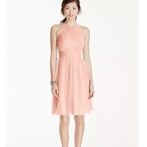 David’s Bridal - Petal Pink Tulle Dress {with pleated bodice} - Women’s 10
